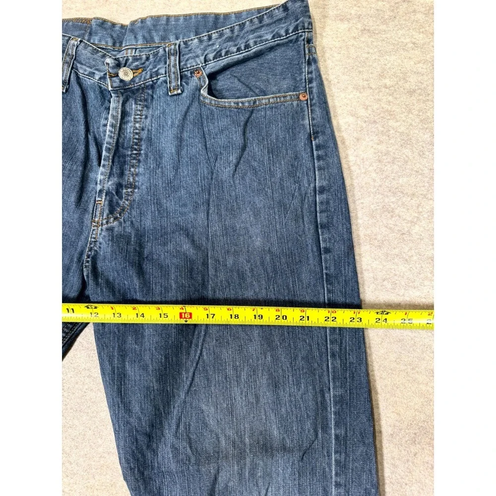 Levis 501 Straight Leg Jeans Men 36x34 Blue Denim Mid Rise Button Fly Streetwear